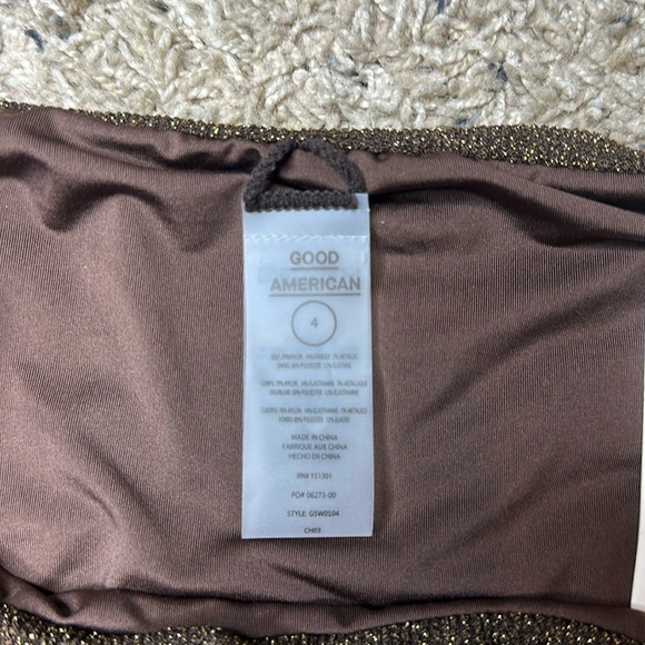 Good American BETTER BIKINI BOTTOM GSW0104 CHOCOLATE003 Size XL (4) - Picture 2 of 5